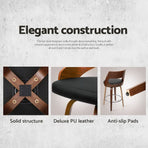 Artiss 4x Bar Stools Swivel Leather Chair 65cm, image 6