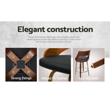 Artiss 4x Bar Stools Swivel Leather Chair 76cm - Close-Up Angle