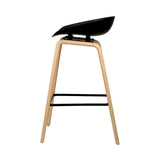 Artiss 2x Bar Stools Wooden - Top-Down View