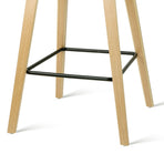 4x Artiss Bar Stools Kitchen Counter Stool Dining Chairs Wooden Black, image 6