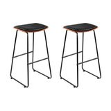 Artiss Bar Stools Kitchen Counter Stools Metal Chairs x2 - Low Angle
