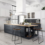 Artiss 4x Bar Stools Leather Padded Metal - Top-Down View