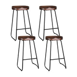 Artiss 4x Bar Stools Tractor Seat 75cm Black - Low Angle