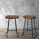 Artiss 2x Bar Stools Tractor Seat 65cm - Close-Up Angle
