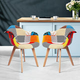 Artiss Dining Chairs Set of 2 Fabric Retro Replica DSW - Low Angle
