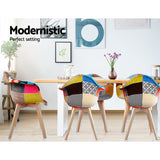 Artiss Dining Chairs Set of 2 Fabric Retro Replica DSW - Rear View