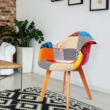 Artiss Dining Chairs Set of 2 Fabric Retro Replica DSW - Close-Up Angle