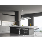 Artiss 2x Bar Stools Linen Padded Gas Lift - Close-Up Angle