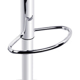 Artiss 2x Bar Stools Fabric Gas Lift Grey - Close-Up Angle