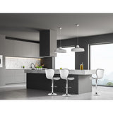 Artiss 4x Bar Stools Gas Lift Leather Seat White - Close-Up Angle