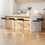 Artiss 4x Bar Stools Adjustable Gas Lift Chairs Black