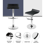 Artiss 4x Bar Stools Adjustable Gas Lift Chairs Black - 45-Degree Angle