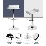 Artiss 4x Bar Stools Adjustable Gas Lift Chairs White - 45-Degree Angle