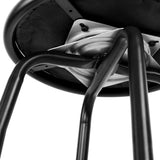 Artiss 2x Bar Stools Swivel Leather Padded Metal - Low Angle