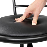 Artiss 2x Bar Stools Swivel Leather Padded Metal - 45-Degree Angle