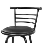 Artiss 4x Bar Stools Swivel Leather Padded Metal, image 4
