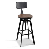 Artiss Bar Stools Kitchen Counter Chairs Vintage Metal Chairs - Low Angle