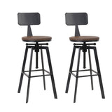 Artiss Bar Stools Kitchen Counter Chairs Vintage Metal Chairs x2 - Close-Up Angle