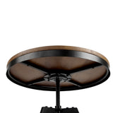 Artiss Bar Table 67-86CM Height Round Brown - Extra Image