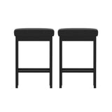 2x Artiss Metal Bar Stools PU Seat Dining Counter Chairs - Side View