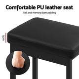 A Set of 4 Artiss Metal Bar Stools PU Seat Dining Counter Chairs - Top-Down View