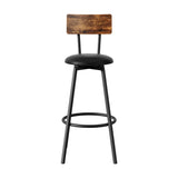 Artiss 4X Industrial Bar Stools Upholstered Counter Chairs Steel Frame Anti-Scratch - Side View