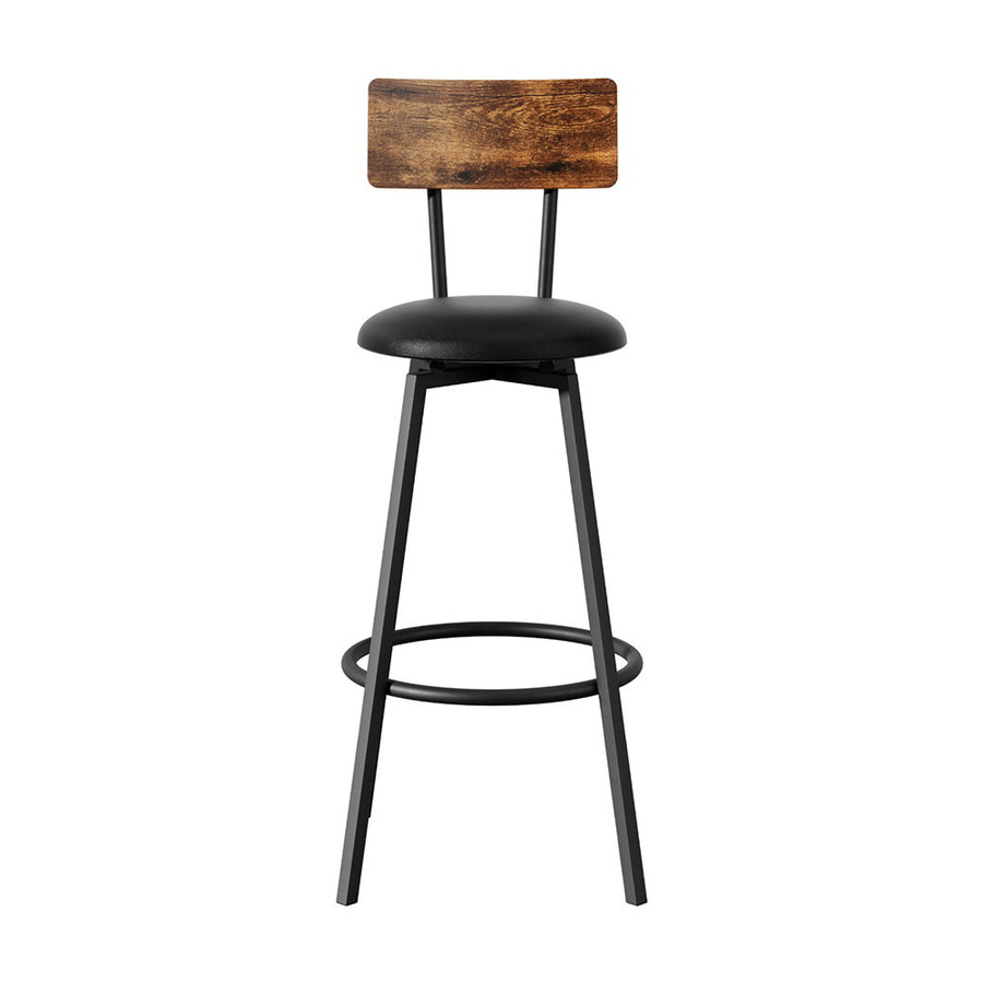 Artiss 4X Industrial Bar Stools Upholstered Counter Chairs Steel Frame Anti-Scratch, image 3