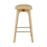 Artiss 4x Bar Stools Bamboo Rattan Stool Counter Chair Kitchen Barstools - Side View