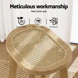 Artiss 4x Bar Stools Bamboo Rattan Stool Counter Chair Kitchen Barstools - Top-Down View
