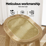Artiss 4x Bar Stools Bamboo Rattan Stool Counter Chair Kitchen Barstools - Top-Down View