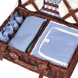 Deluxe 4 Person Picnic Basket Corporate Set Outdoor Blanket Park Trip