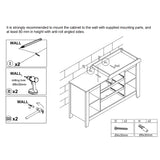 Keezi Baby Changing Table Diaper Station Drawers Chest Cabinet Nursery Furniture - 45-Degree Angle