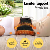 Livemor Back Massager for Sciatica Relief, Airbag Traction and Heat Lumbar Support Belt, 124cm - Low Angle