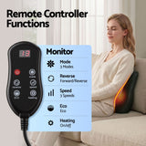 Livemor Back Massager with Heat and Traction, Neck and Shoulder Massage Pillow, Ergonomic Backrest for Office Chair & Sofa, Lumbar Support Cushion with 2-Level Thermal Relief, 6 Modes for Cervical & Full Body Pain Relief, Large - Close-Up Angle