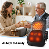 Livemor Back Massager with Heat and Traction, Neck and Shoulder Massage Pillow, Ergonomic Backrest for Office Chair & Sofa, Lumbar Support Cushion with 2-Level Thermal Relief, 6 Modes for Cervical & Full Body Pain Relief, Large - Extra Image