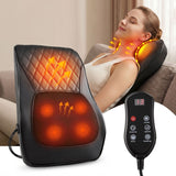 Livemor Back Massager with Heat and Traction, Neck and Shoulder Massage Pillow, Ergonomic Backrest for Office Chair & Sofa, Lumbar Support Cushion with 2-Level Thermal Relief, 6 Modes for Cervical & Full Body Pain Relief, Large - Extra Image