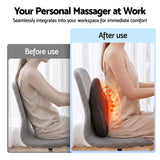 Livemor Back Massager with Heat, Cordless Electric Neck & Shoulder Massager Pillow, 3-Speed Deep Tissue Kneading for Lumbar, Thigh & Calf, Portable Muscle Relief for Home & Office Use - 45-Degree Angle