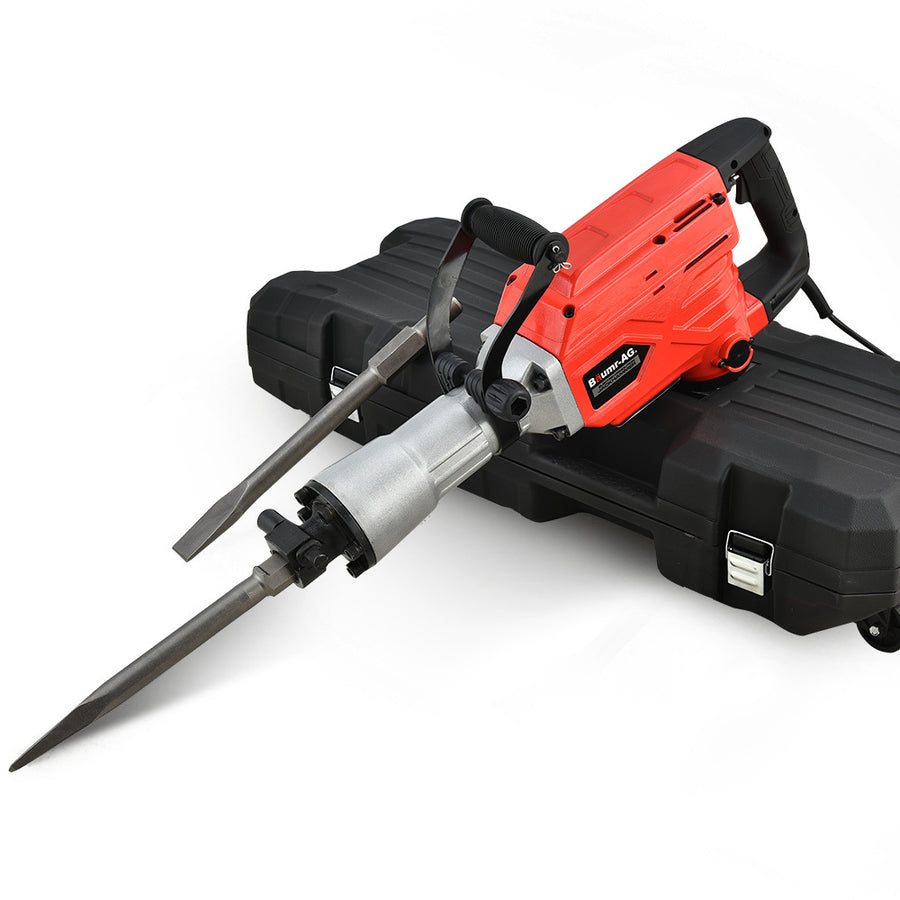 Baumr-AG 2300W Pro-Grade Electric Demolition Jackhammer, with 2 Bonus Chisels, Carry Case
