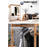 Artiss Wardrobe Clothes Rack Airer Coat Stand Hanger 165cm - Top-Down View