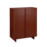 Artiss Shoe Cabinet 5 Tier Storage Organiser w/ Adjustable Shelves Bamboo - Top-Down View