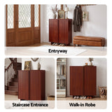 Artiss Shoe Cabinet 5 Tier Storage Organiser w/ Adjustable Shelves Bamboo - Extra Image