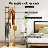 Artiss Clothes Rack Airer Coat Stand Bamboo - 45-Degree Angle