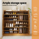 Artiss Shoe Rack Cabinet 30 Pairs Storage Cupboard Bamboo - 45-Degree Angle