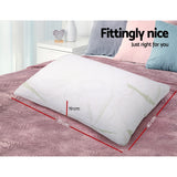 Giselle Bedding Memory Foam Pillow Bamboo Twin Pack - Front View
