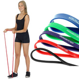 Powertrain Home Gym Workout Resistance Exercise Band - 5 Pieces - Side View