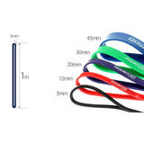 Powertrain Home Gym Workout Resistance Exercise Band - 5 Pieces - 45-Degree Angle
