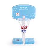 Everfit 2 in 1 Pool Basketball Hoop Volleyball Net Set Water Sports Game Combo Weighted Base Blue - Side View