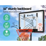 Everfit 2.1M Basketball Hoop Stand System Adjustable Portable Pro Kids Clear - Top-Down View