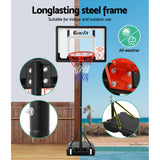 Everfit 2.1M Basketball Hoop Stand System Adjustable Portable Pro Kids Clear - 45-Degree Angle