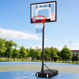 Everfit 2.1M Basketball Hoop Stand System Adjustable Portable Pro Kids Clear - Low Angle